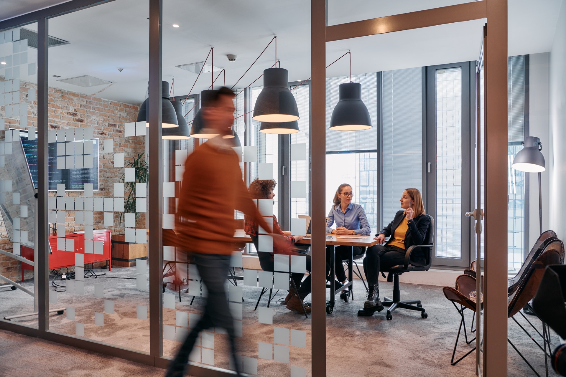 Busy workplace